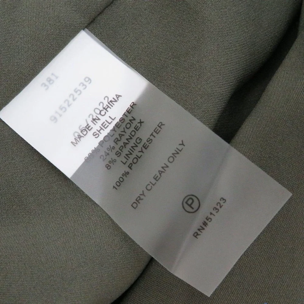 Vince Camuto Cropped Blazer Jacket Olive Green Size 6 NWT Fall Forward MSRP $149 - Picture 5 of 6